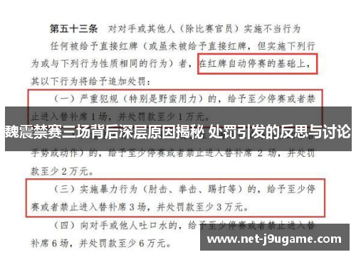 魏震禁赛三场背后深层原因揭秘 处罚引发的反思与讨论